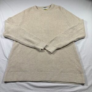 Goodfellow & Co Mens Marled Crewneck Sweater Cream Large
